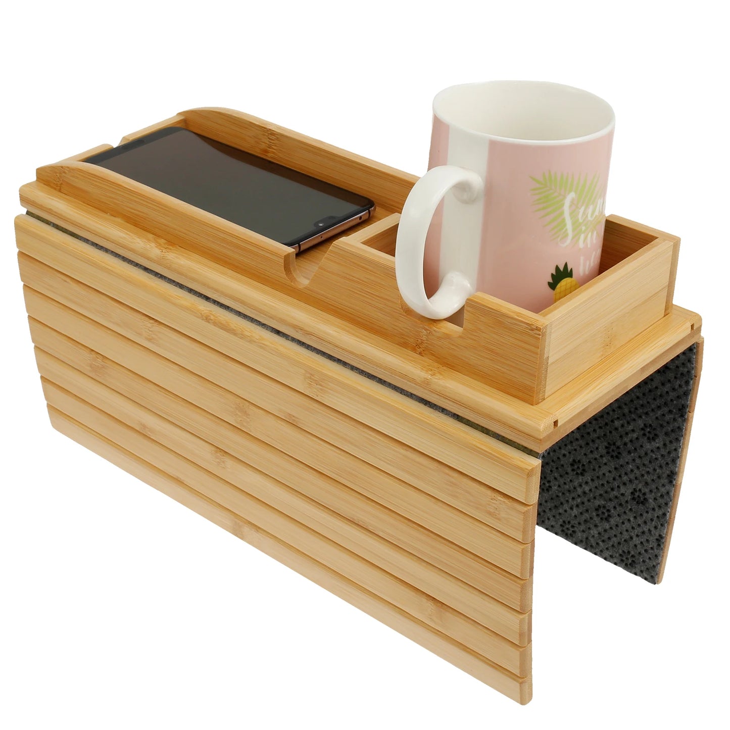 SipEase™ Wooden Couch Cup Holder – Spill-Free Relaxation
